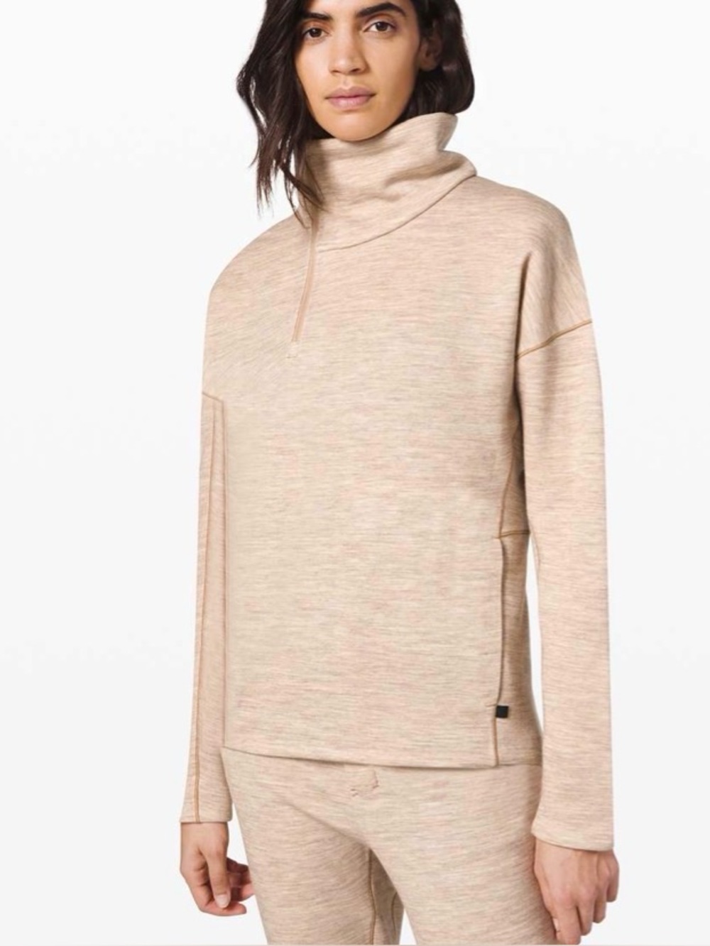 Lululemon Esker 1/2 Zip *lululemon lab Linen Melange Small